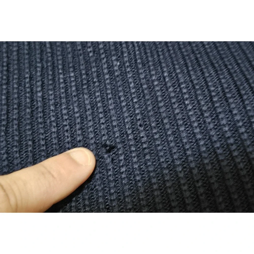 Dalmine Sweater Mens 56 Navy Blue Full Zip Italian Extra Fine‎ Merino Wool Knit